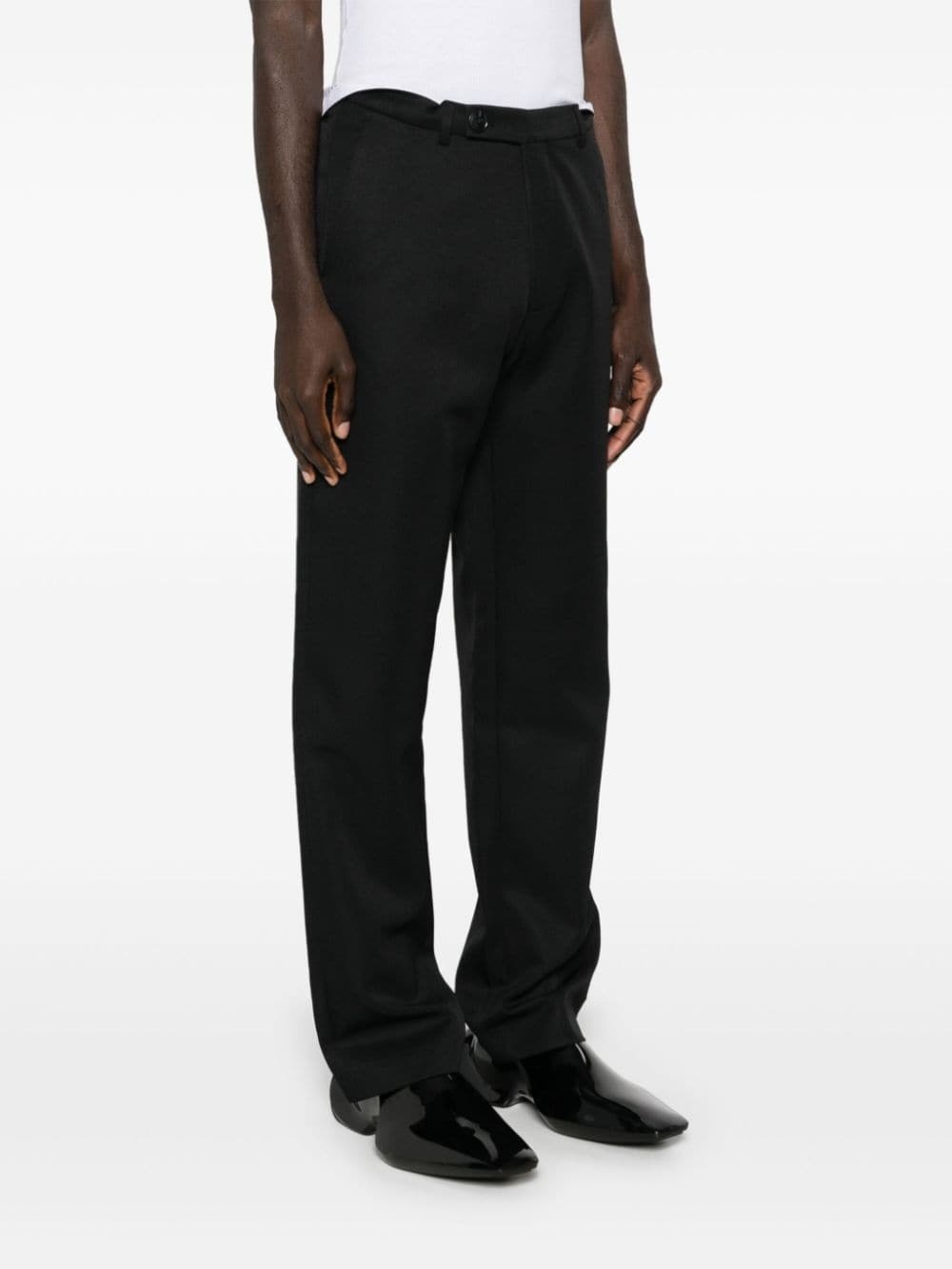 rolled waistband tailored trousers - 4