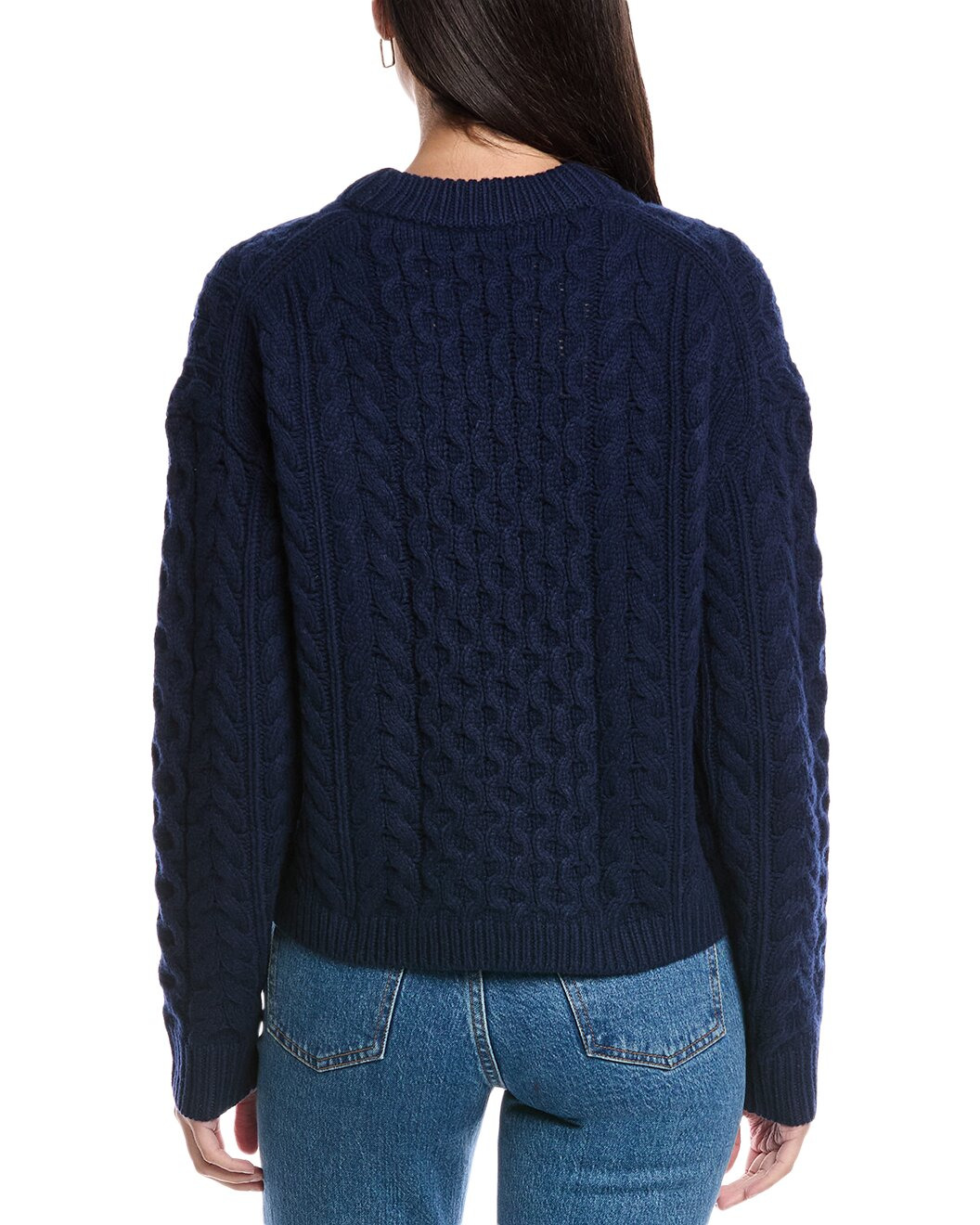 Theory Wool & Cashmere-Blend Aran Crewneck Sweater - 2