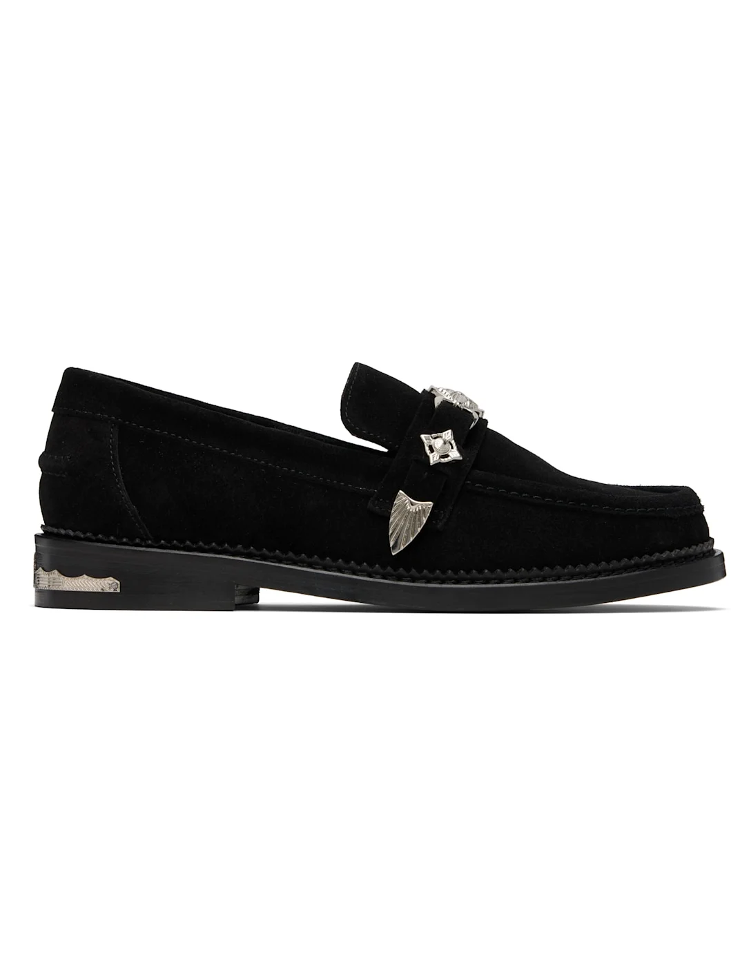 SSENSE Exclusive Black Suede Loafers - 1