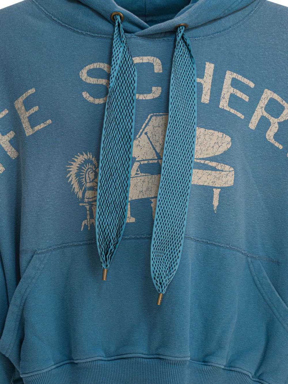 graphic-print drawstring hoodie - 4