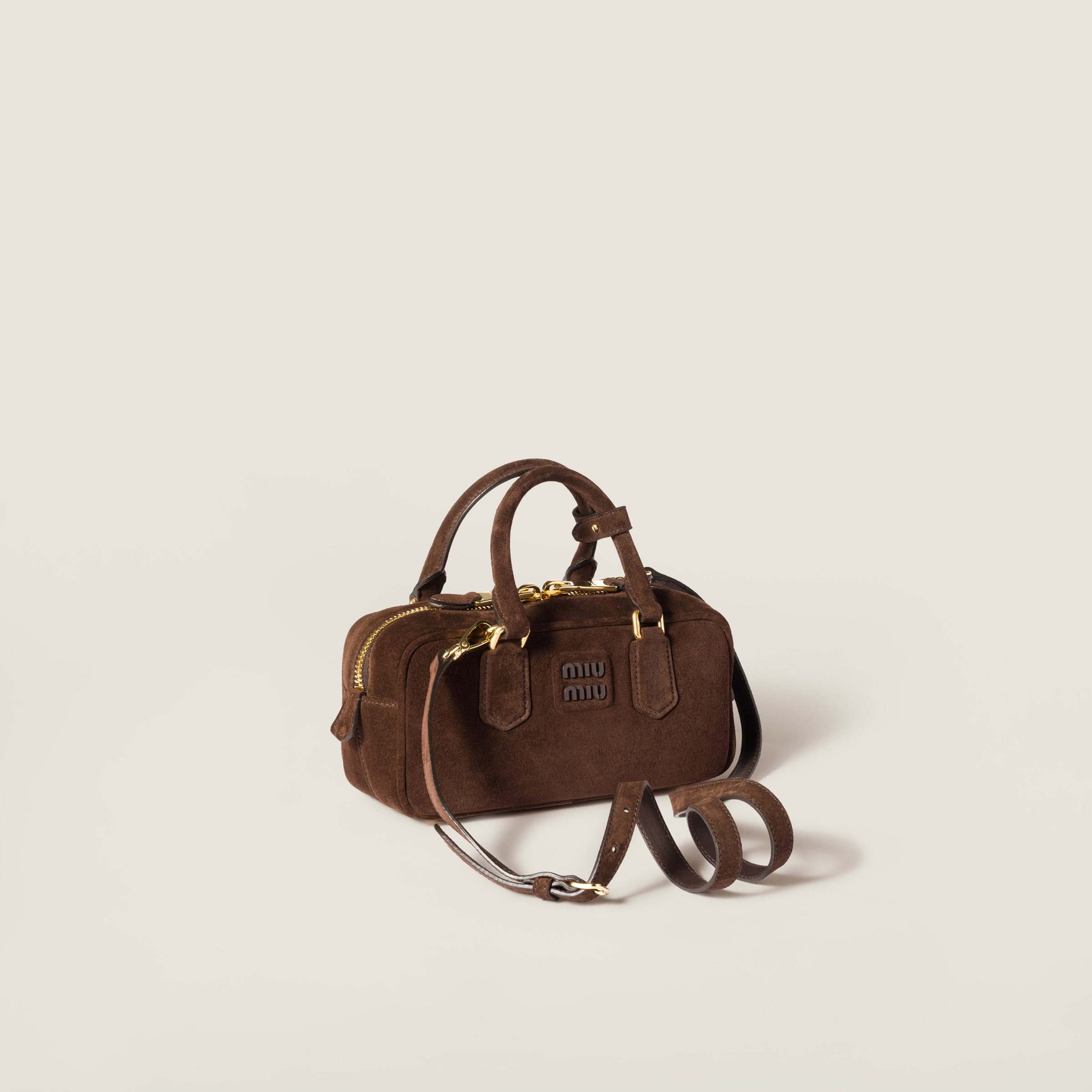 Arcadie padded suede top-handle bag - 3