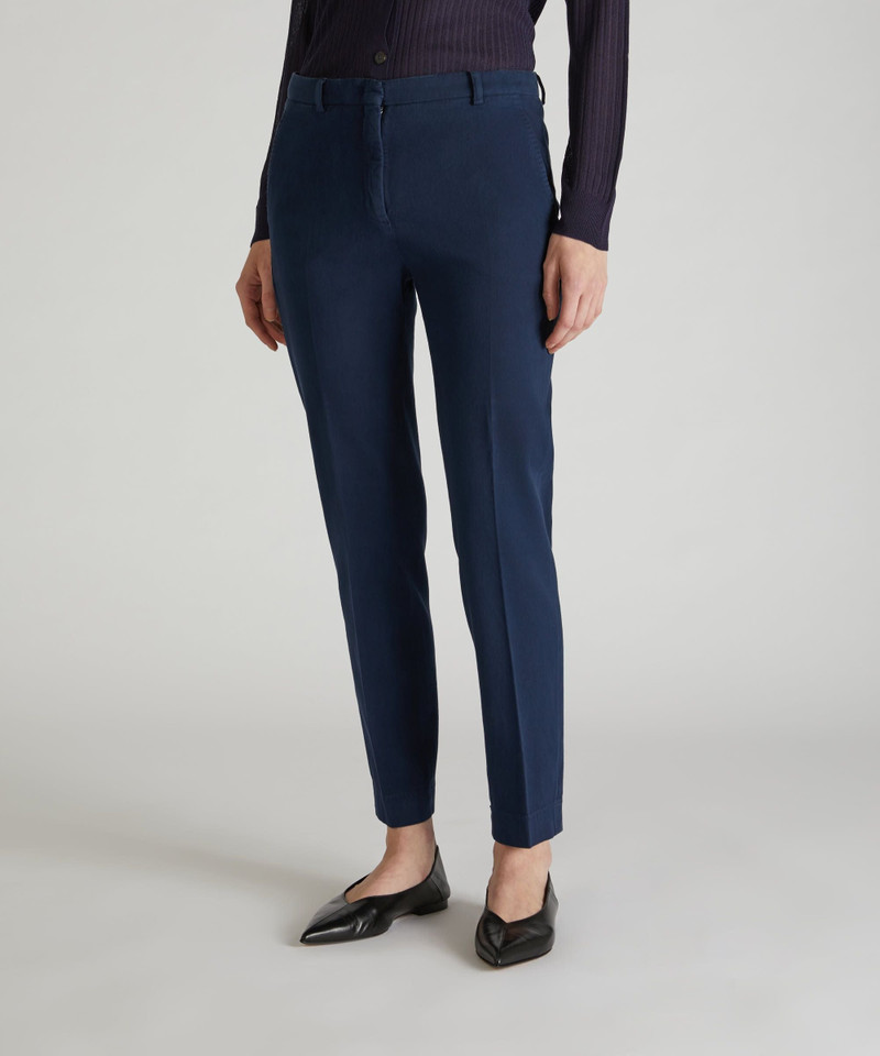SLOWEAR Slim-fit cotton drill trousers outlook