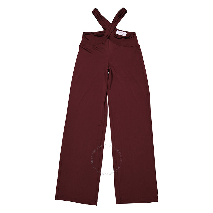 Marine Serre Ladies Brown Cross-Waist Fluid Trousers - 5