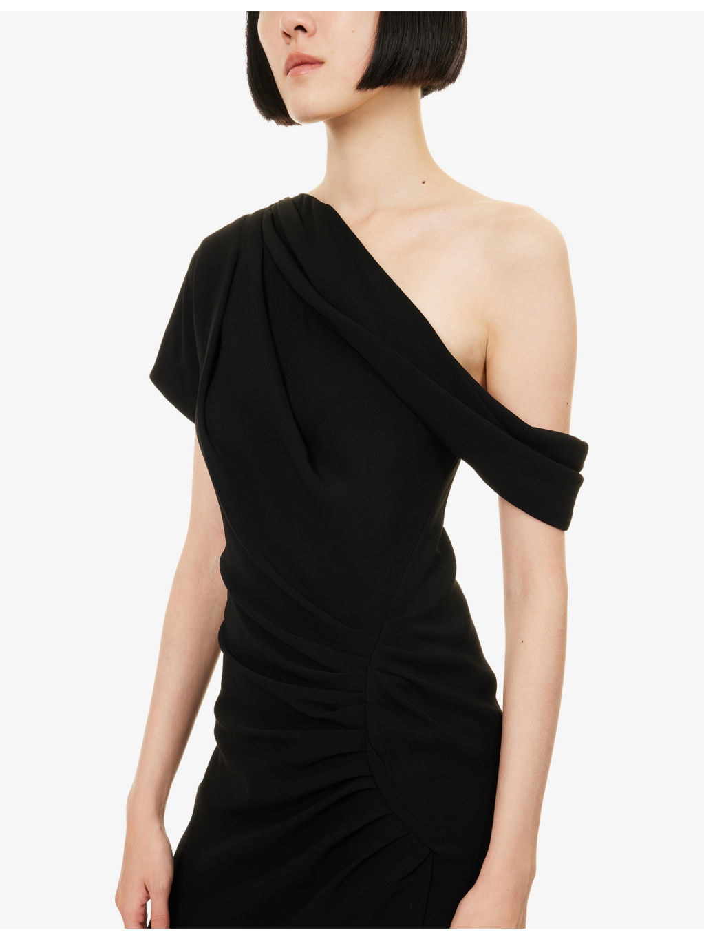 Kally Draped Woven Midi Dress - 5