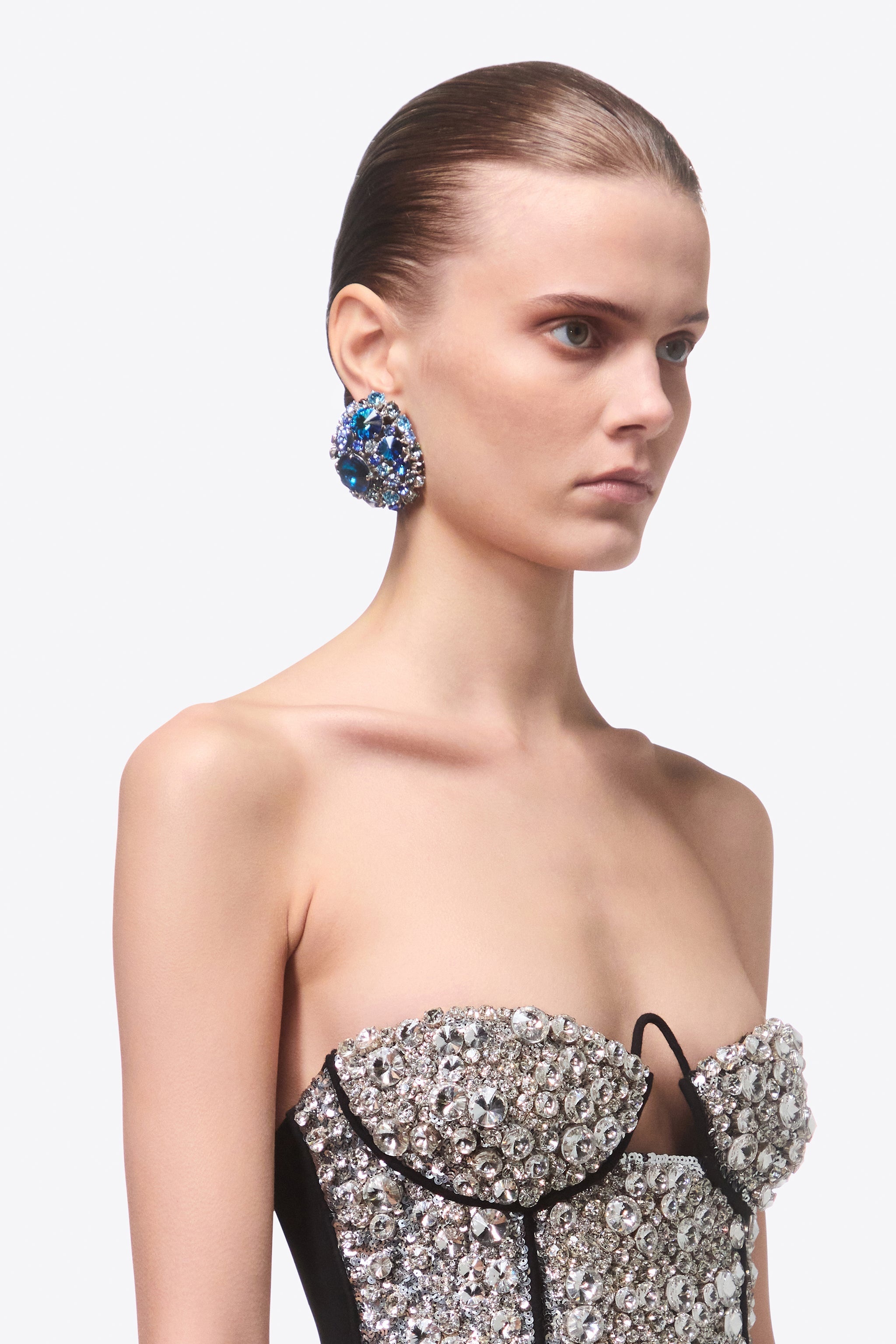CRYSTAL CLUSTER EARRINGS - 3
