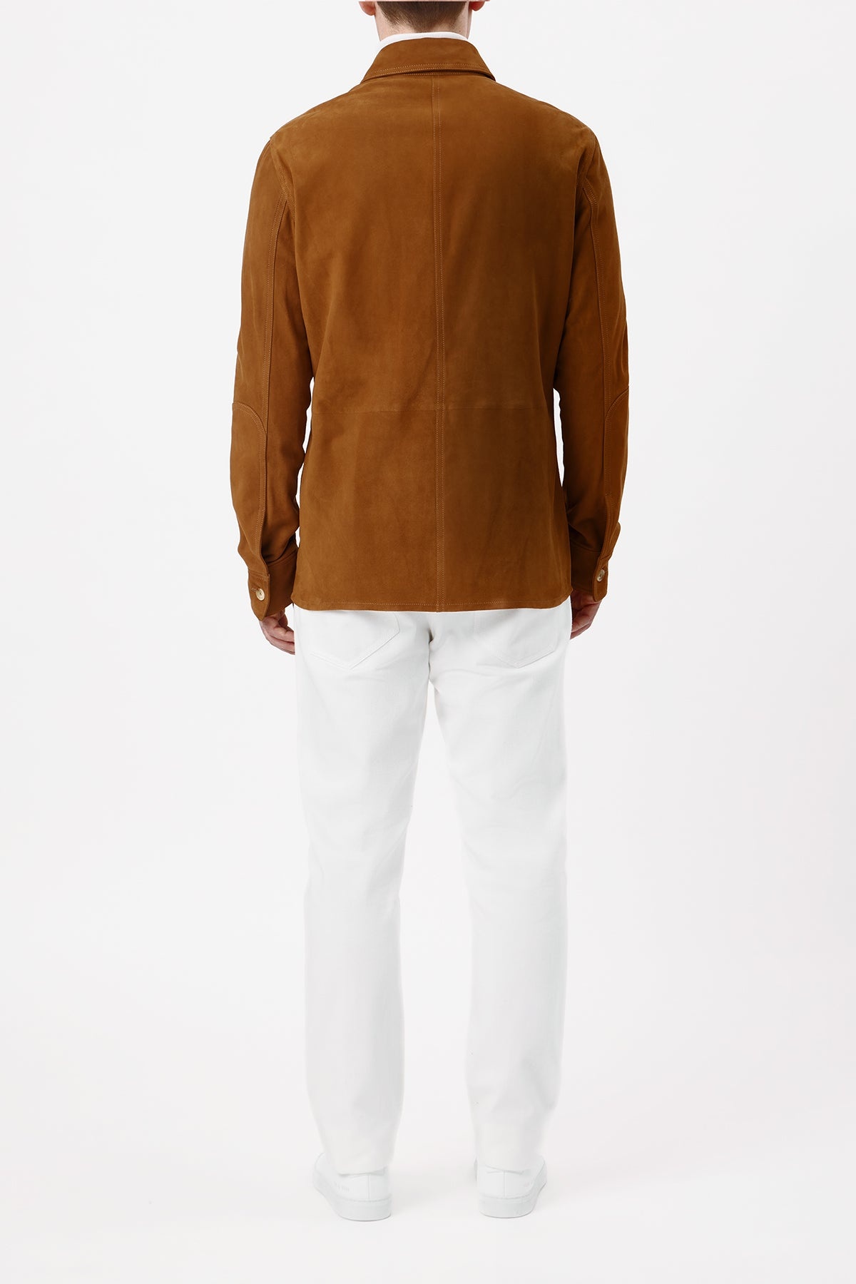 Lucas Overshirt in Camel Suede - 4