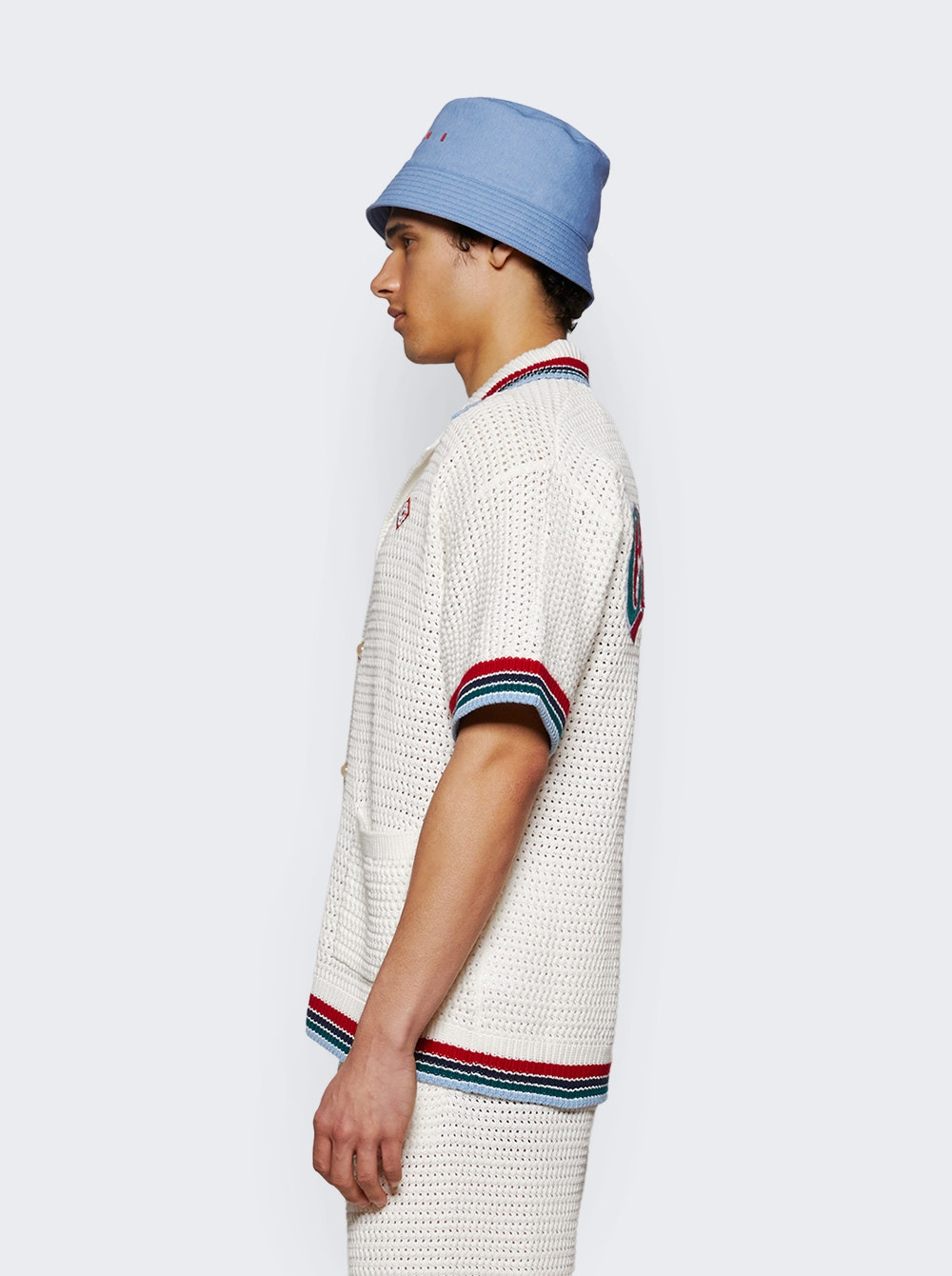 Sporty Faux Crochet Shirt White - 3