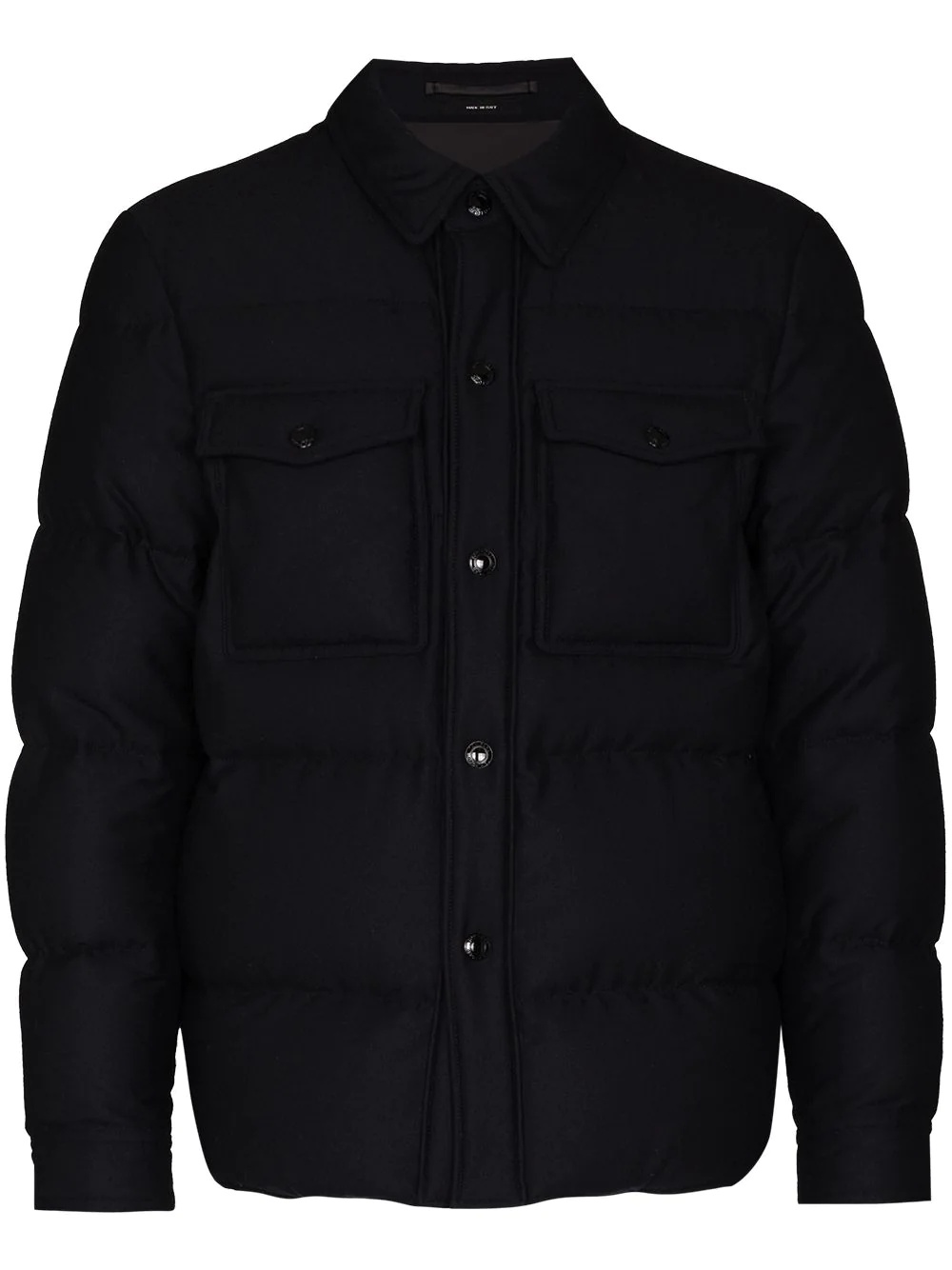 padded cashmere down jacket - 1