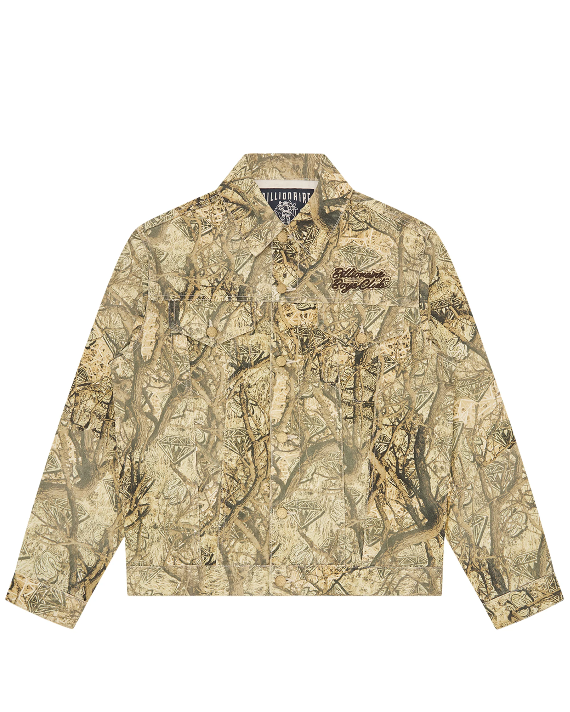 DIAMONDS & DOLLARS TREE CAMO TRUCKER JACKET - 1