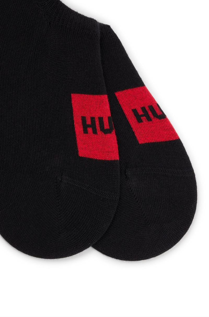 HUGO TWO-PACK OF INVISIBLE SOCKS WITH RED LOGO LABELS outlook