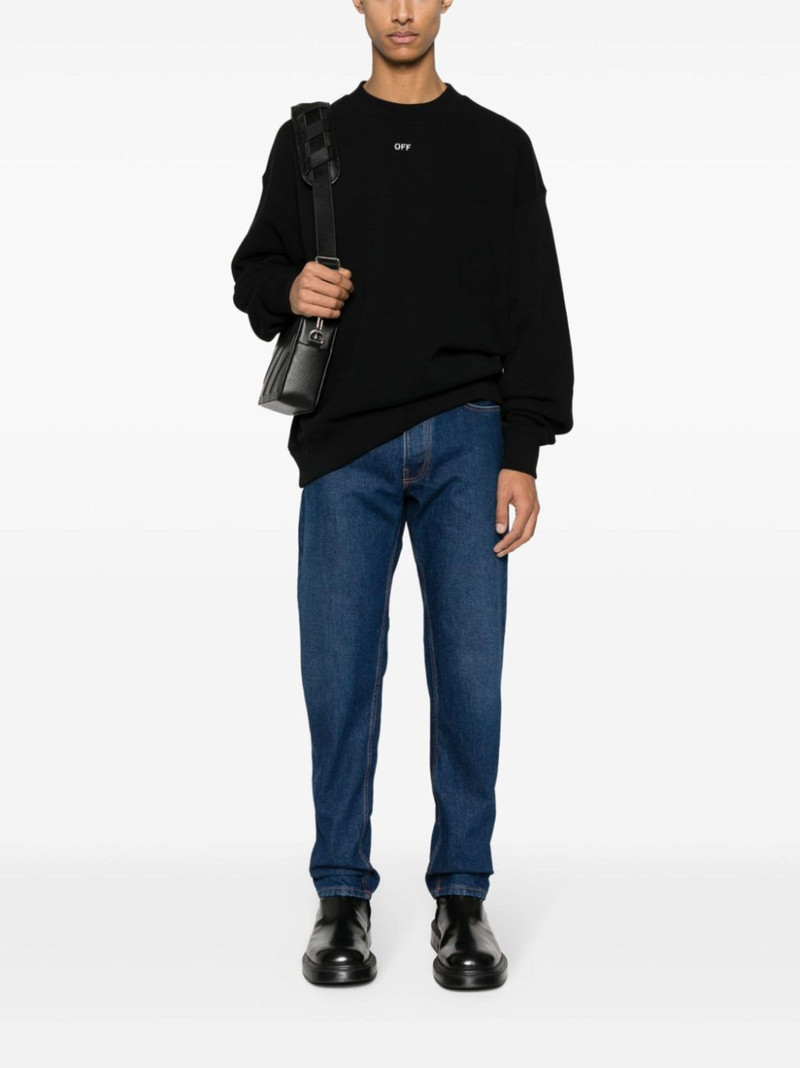 Off-White logo-print cotton sweatshirt outlook