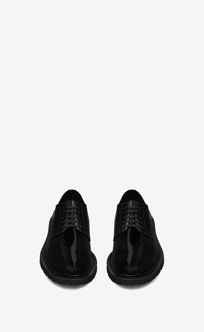 SAINT LAURENT army derbies in patent leather outlook