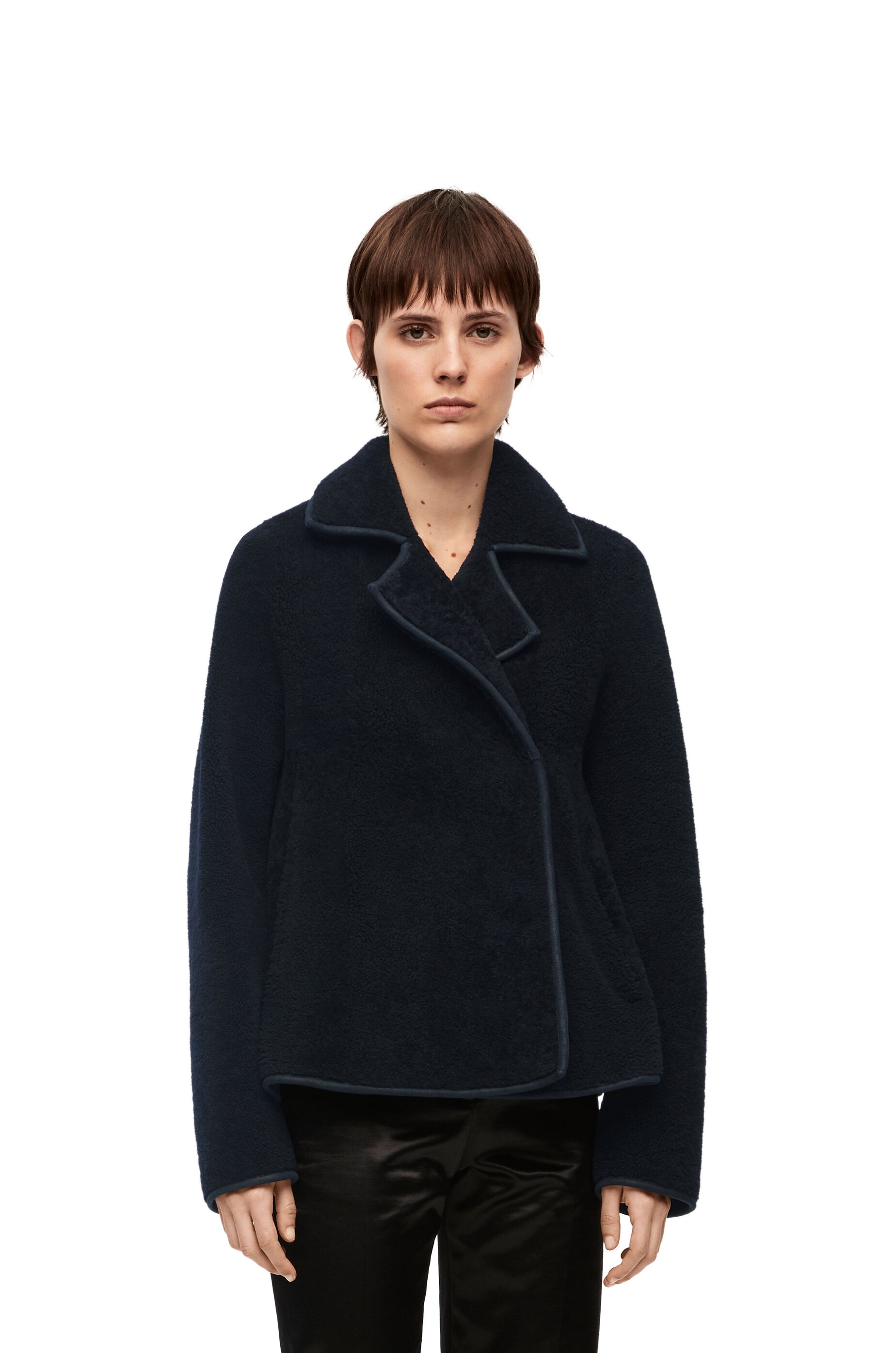 Trapeze jacket in shearling - 3