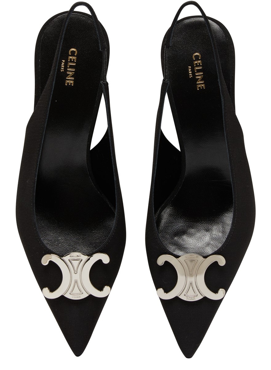 Celine alma Triomphe slingback in gros-grain - 4
