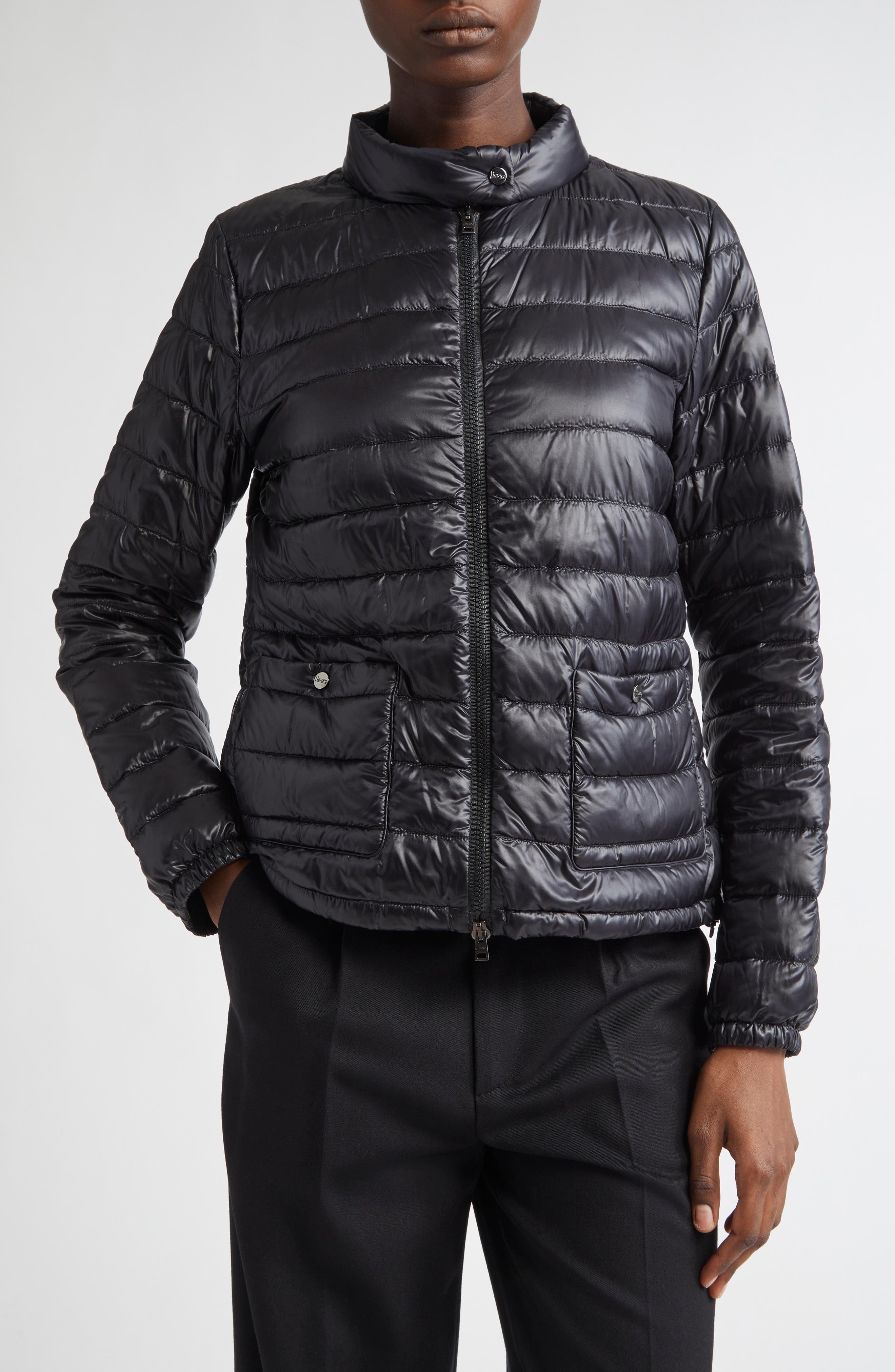 Herno Shiny Down Puffer Jacket in Black at Nordstrom - 1