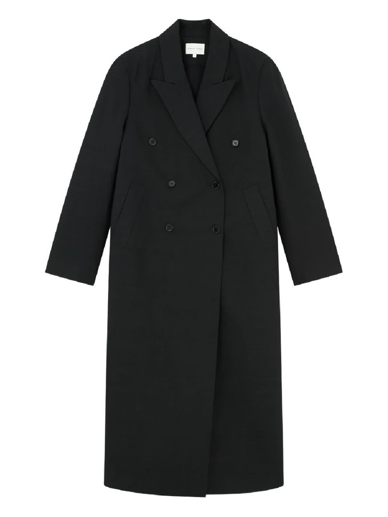 Temo lapel double-breasted coat 1