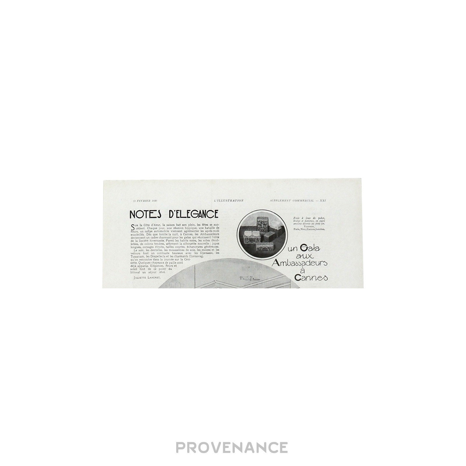 Louis Vuitton Antique Vintage Newsprint Ad - NOTES D'ELEGANCE - 7