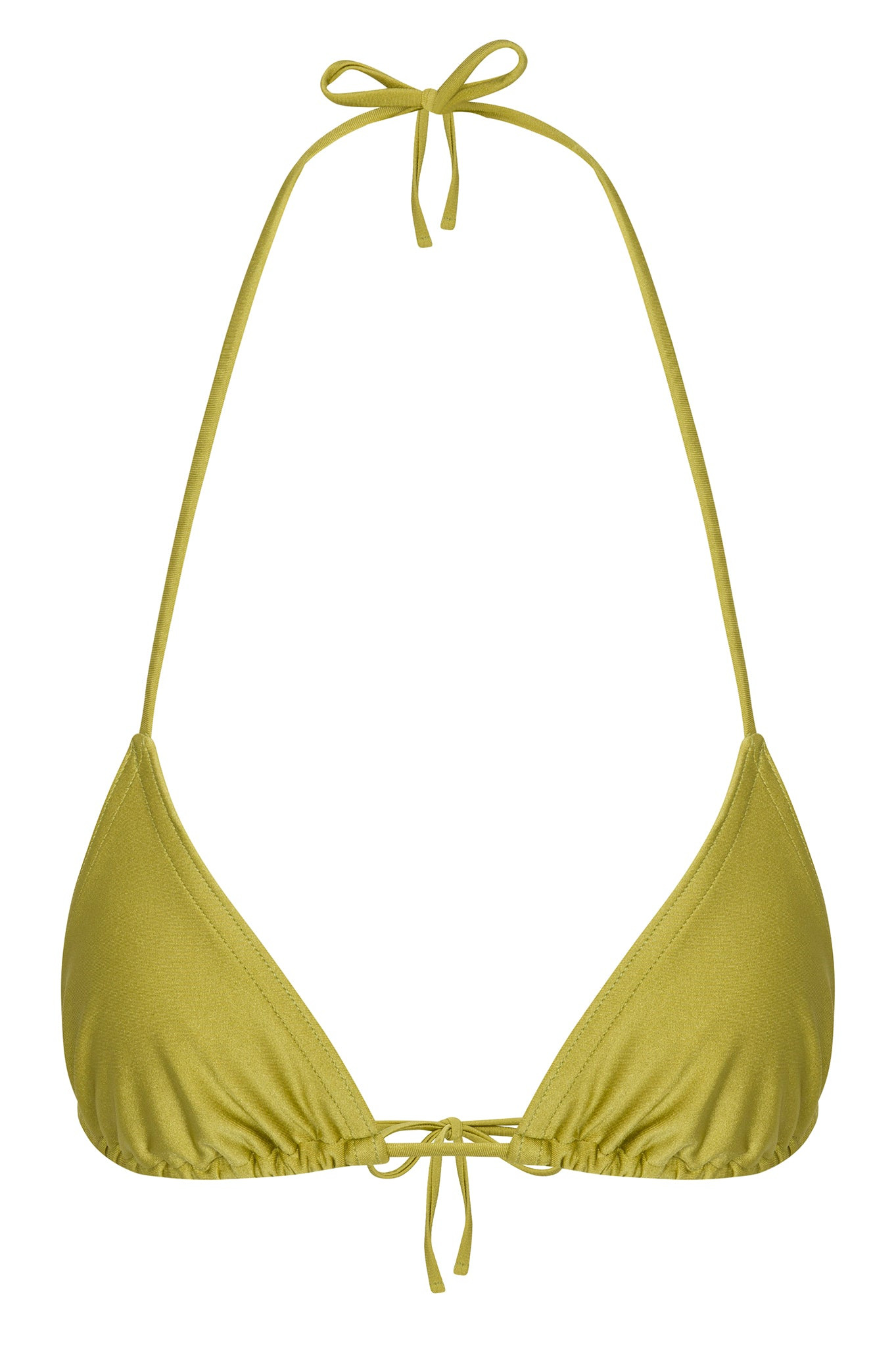 CHARTREUSE TRIANGLE BIKINI TOP - 6