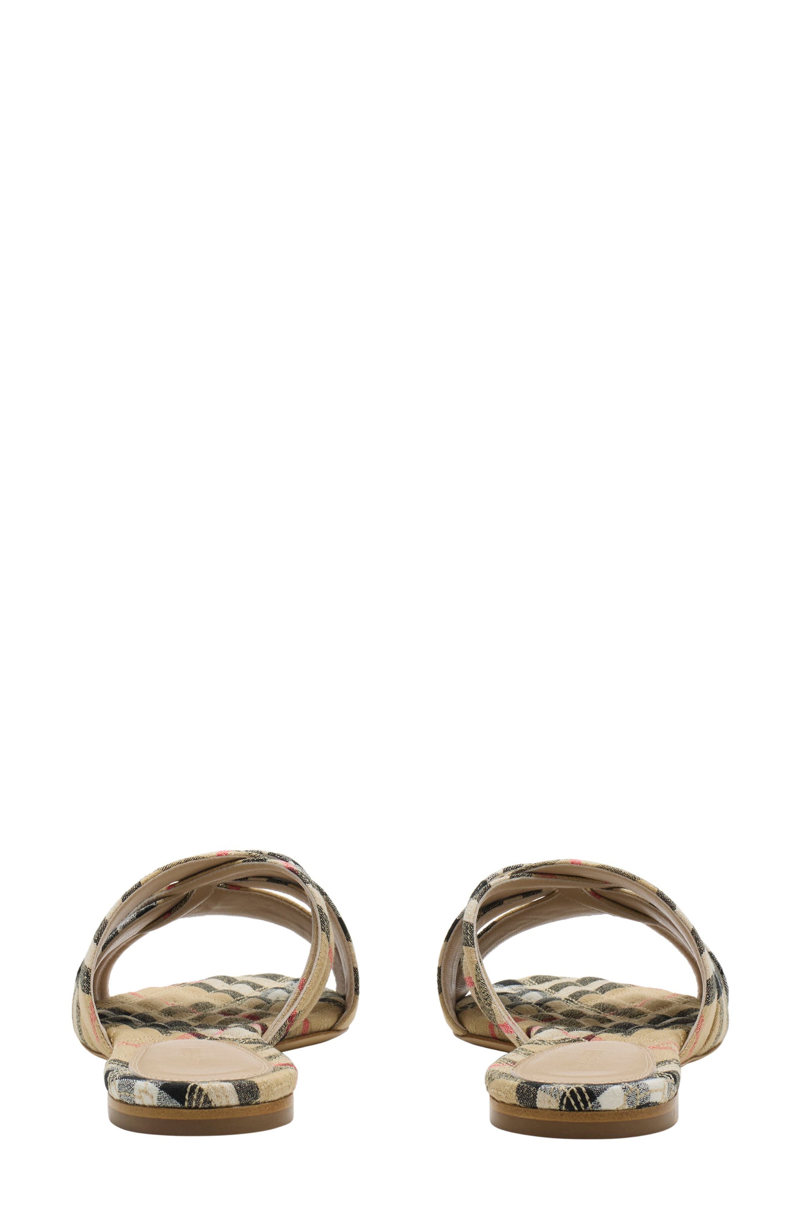 burberry Cabana Woven Slide Sandal in Sand Ip Check at Nordstrom - 5