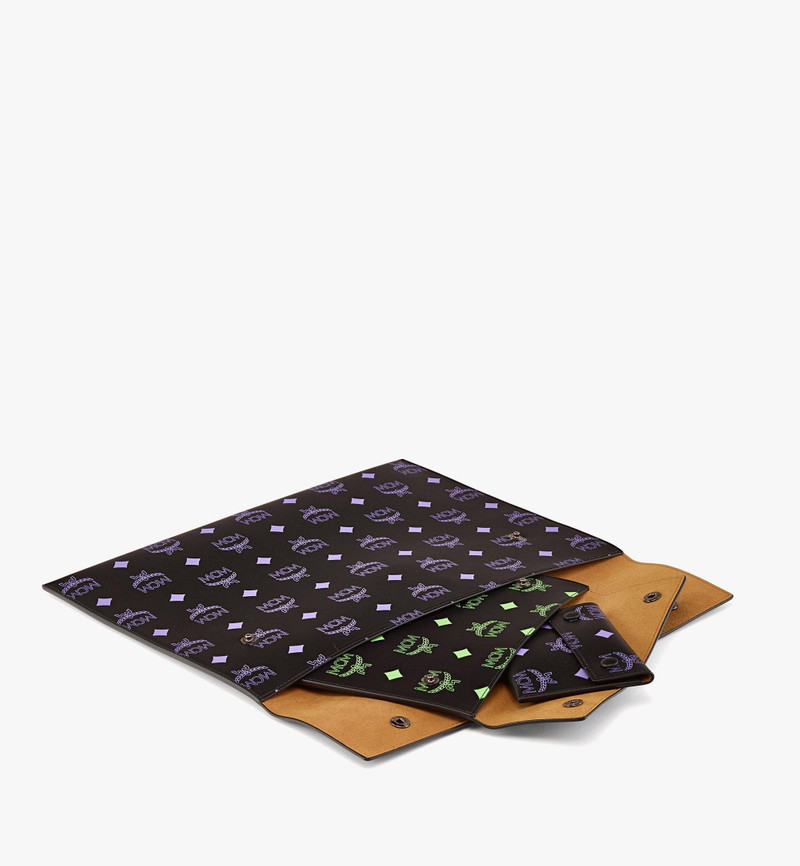 Pouch Trio in Color Splash Logo Leather 3