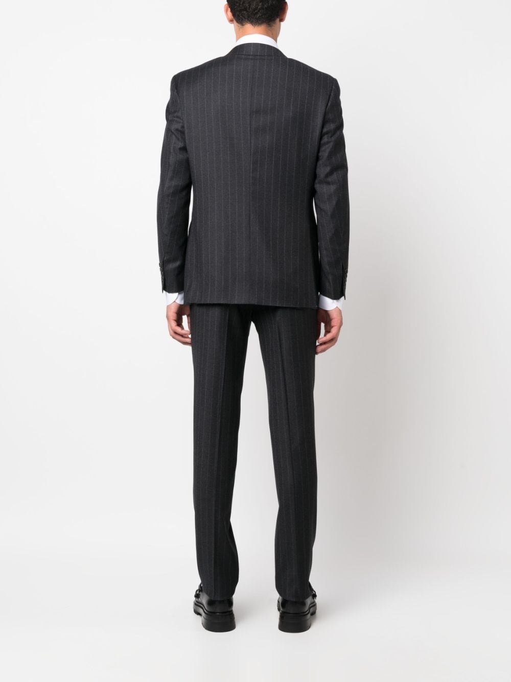 pinstripe single-breasted suit - 4