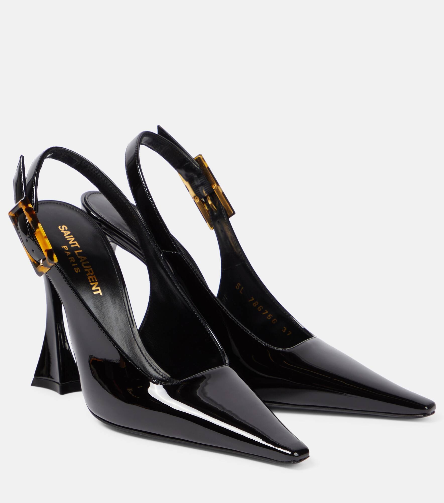 Dune patent leather slingback pumps - 1