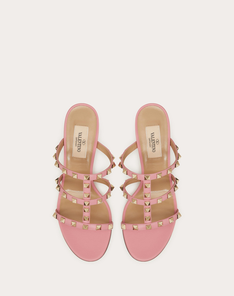 ROCKSTUD CALFSKIN LEATHER SLIDE SANDAL 60 MM 4
