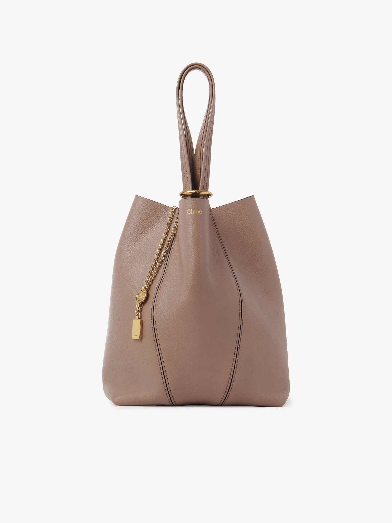 CHLOÉ SPIN TOTE BAG IN GRAINED LEATHER - 2