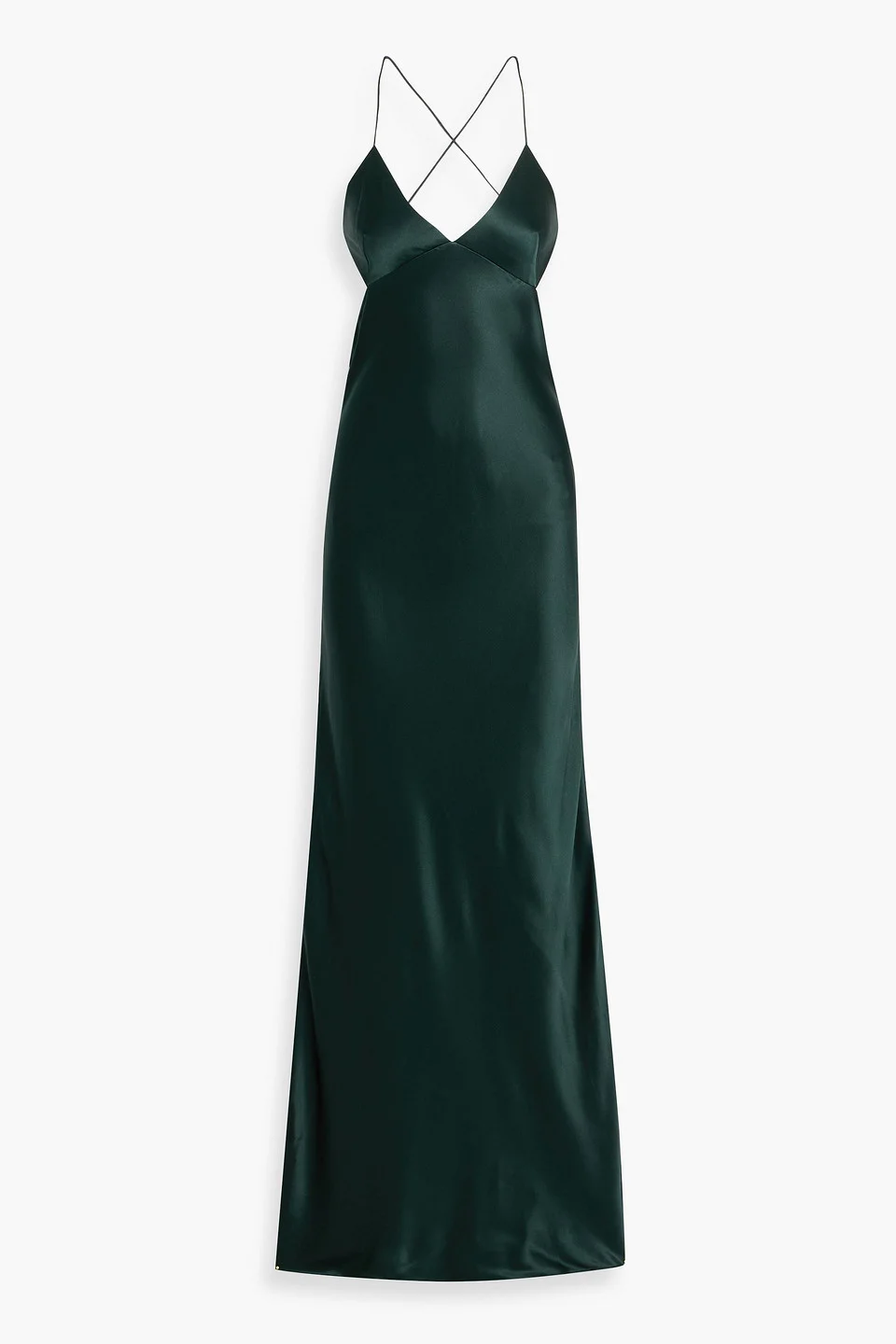 Cutout silk-satin gown - 1