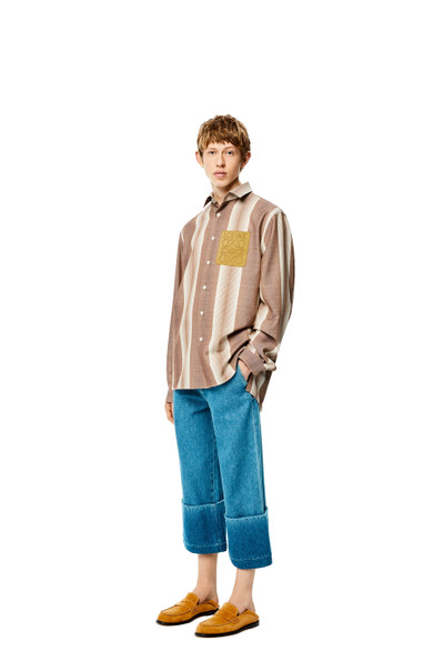 Loewe Stripe overshirt in wool and cotton outlook