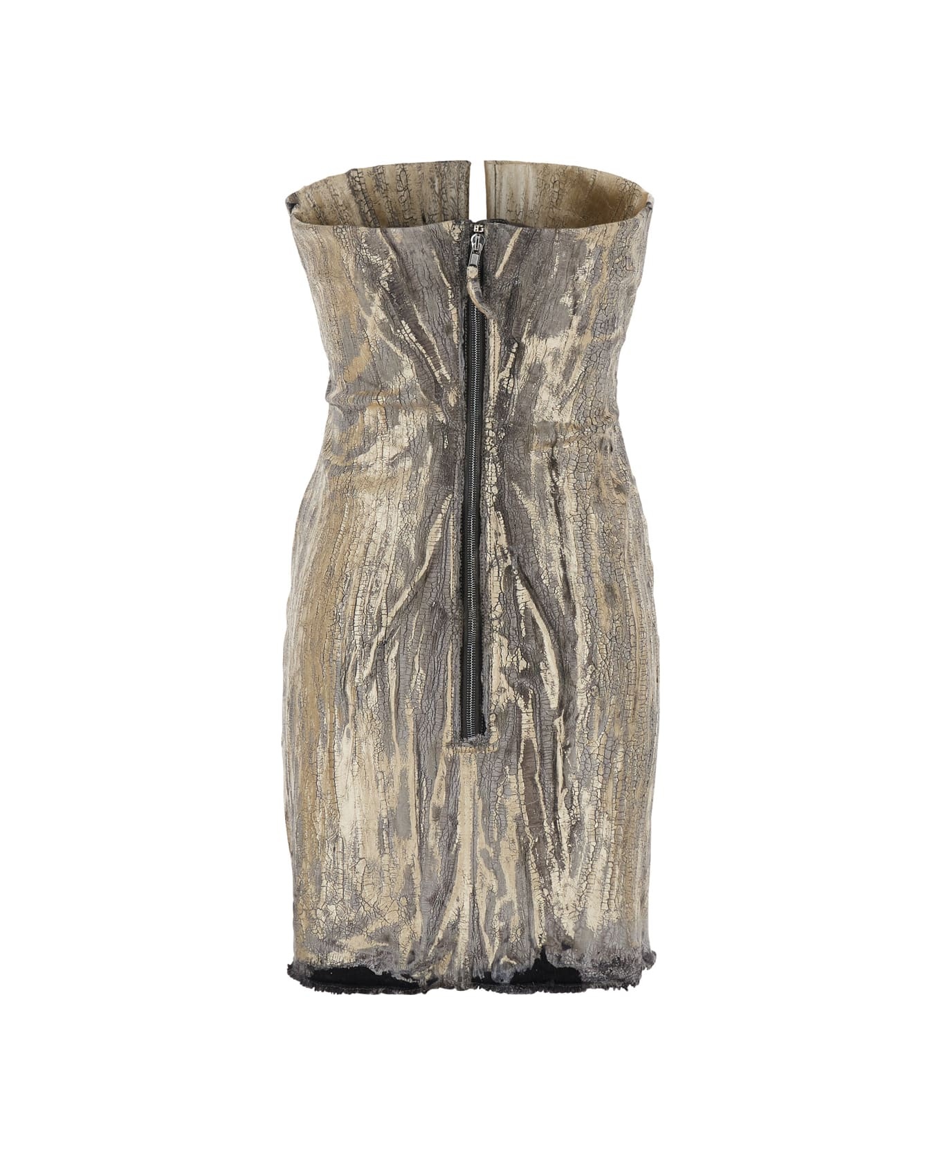 'prong' Metallic Dress With Cut-out Detail And Distressed Effect In Cotton Blend Woman - 2