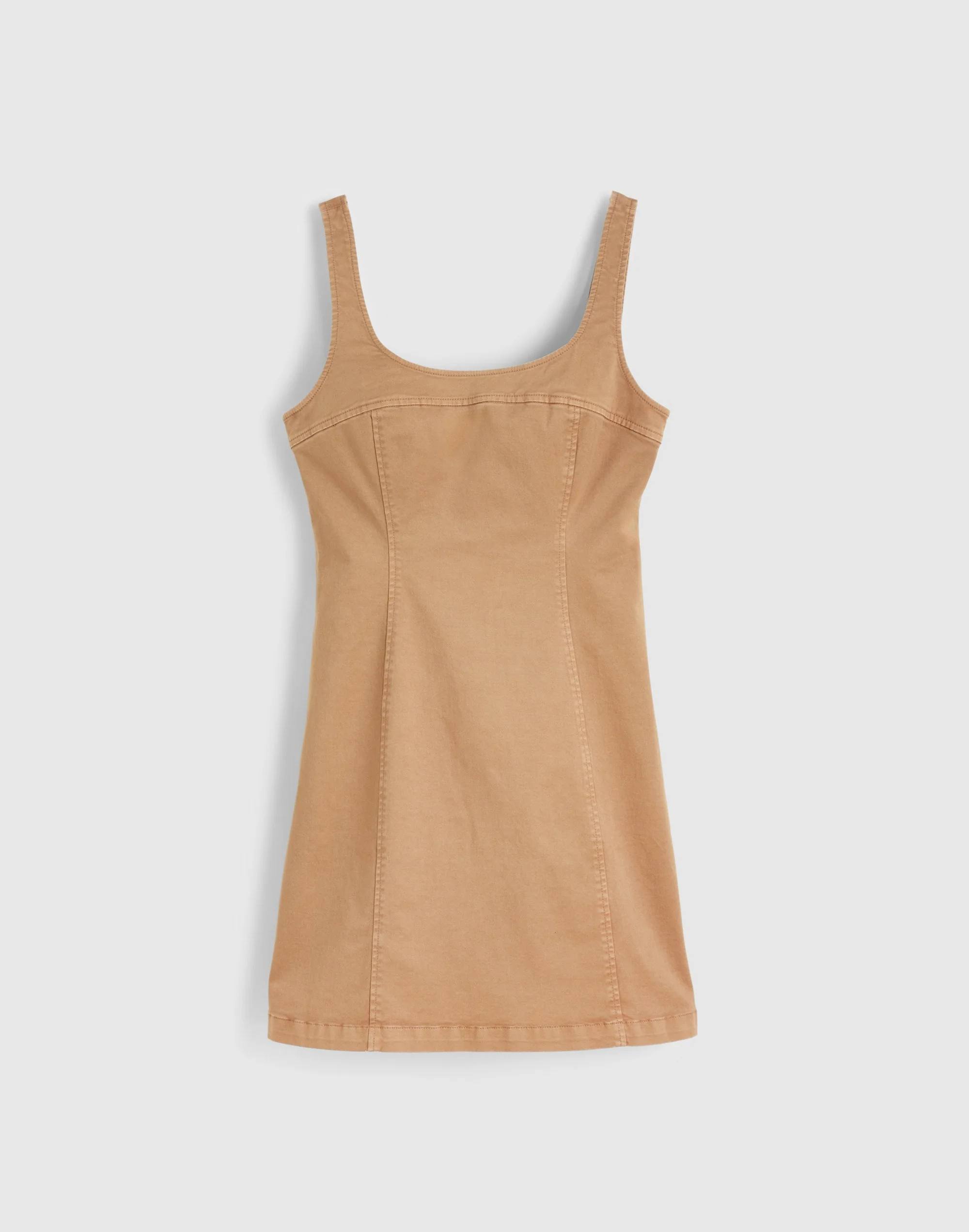 Seamed Squareneck Mini Dress - 1