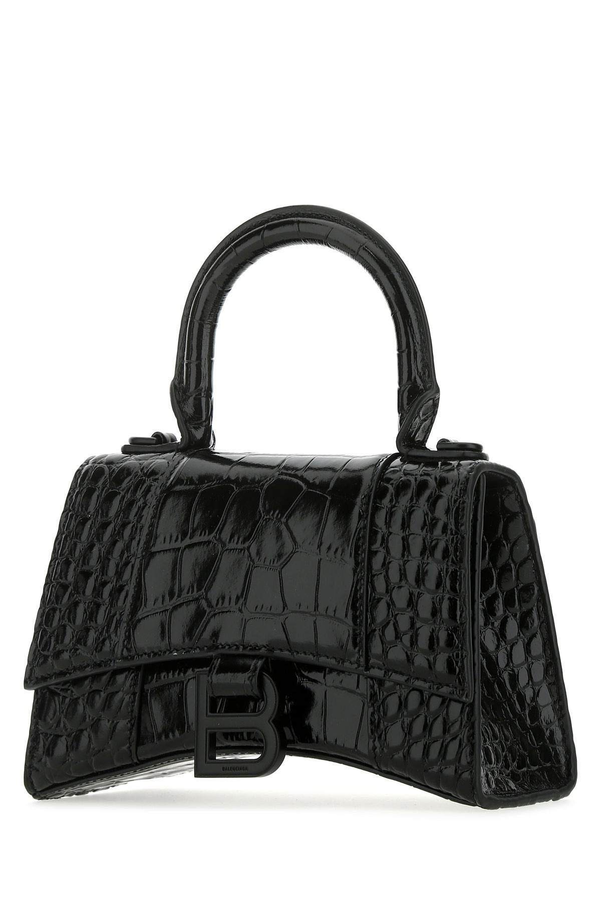 Black leather Hourglass XS handbag - 2