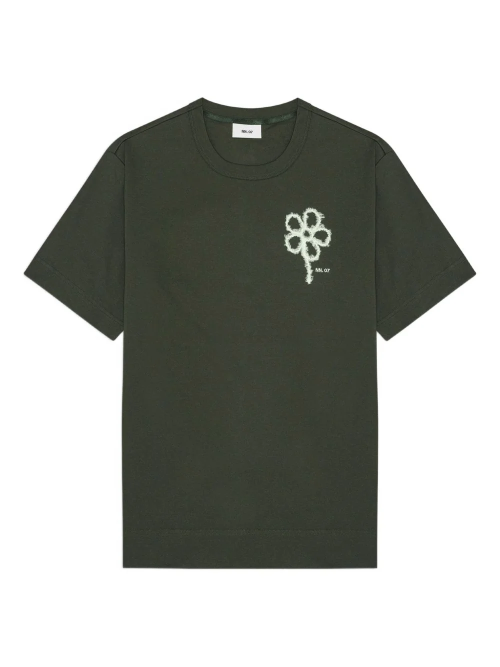 floral-embroidered T-shirt - 1