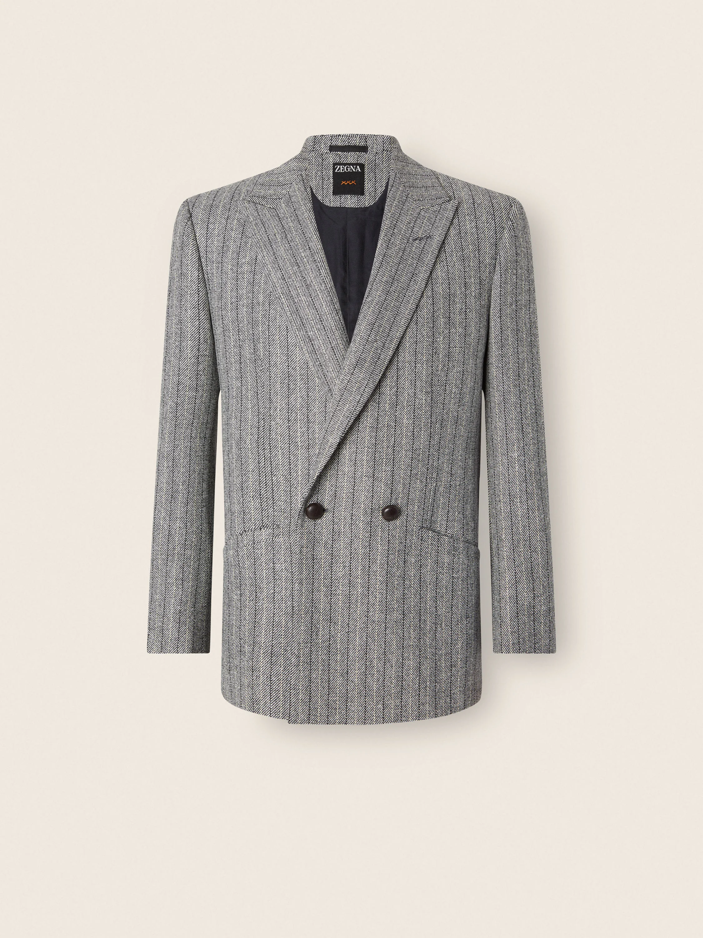 GREY TROFEO SELECTION WOOL JACKET - 1