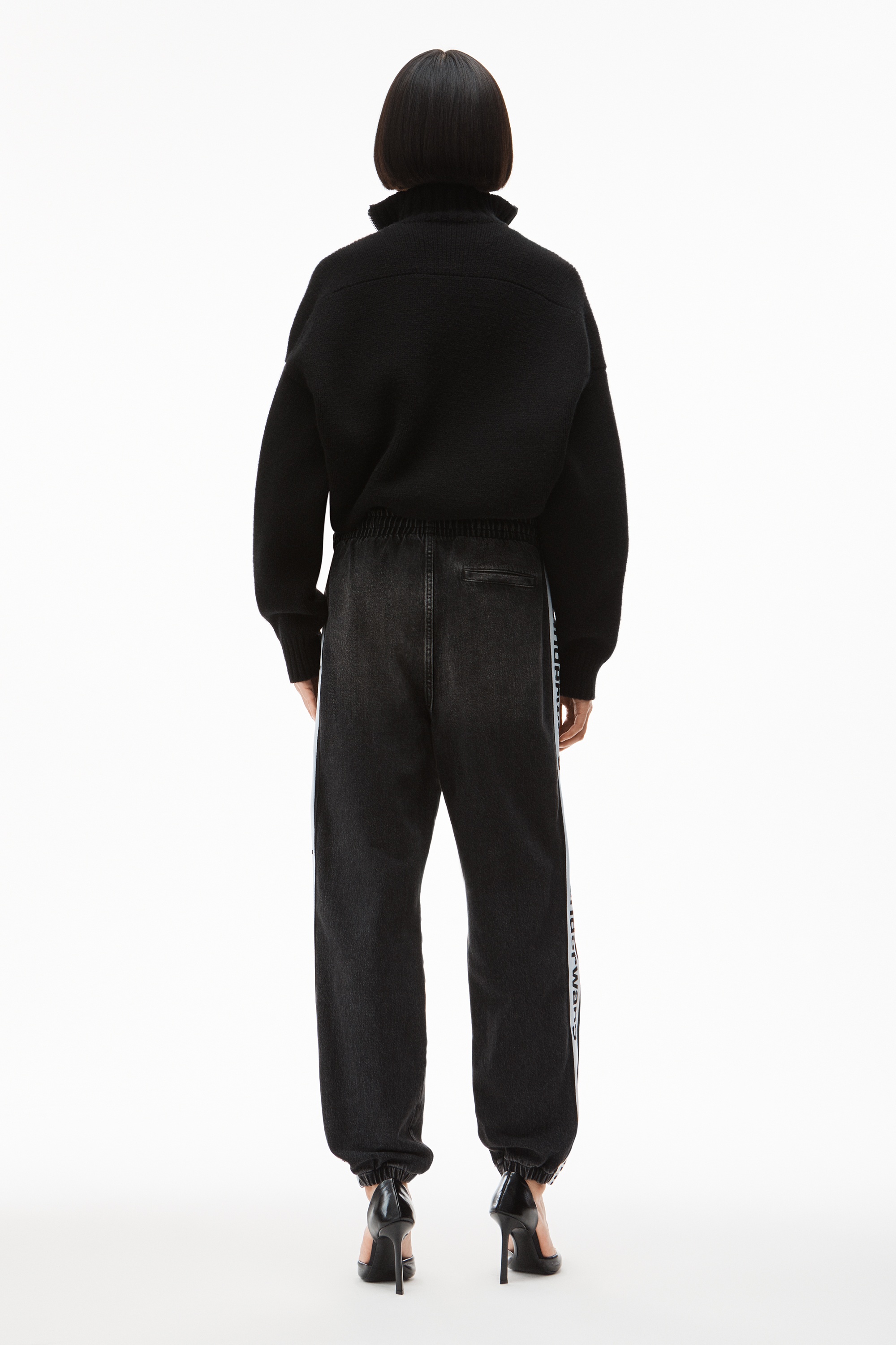 LOGO TAPE JOGGER IN DENIM - 5