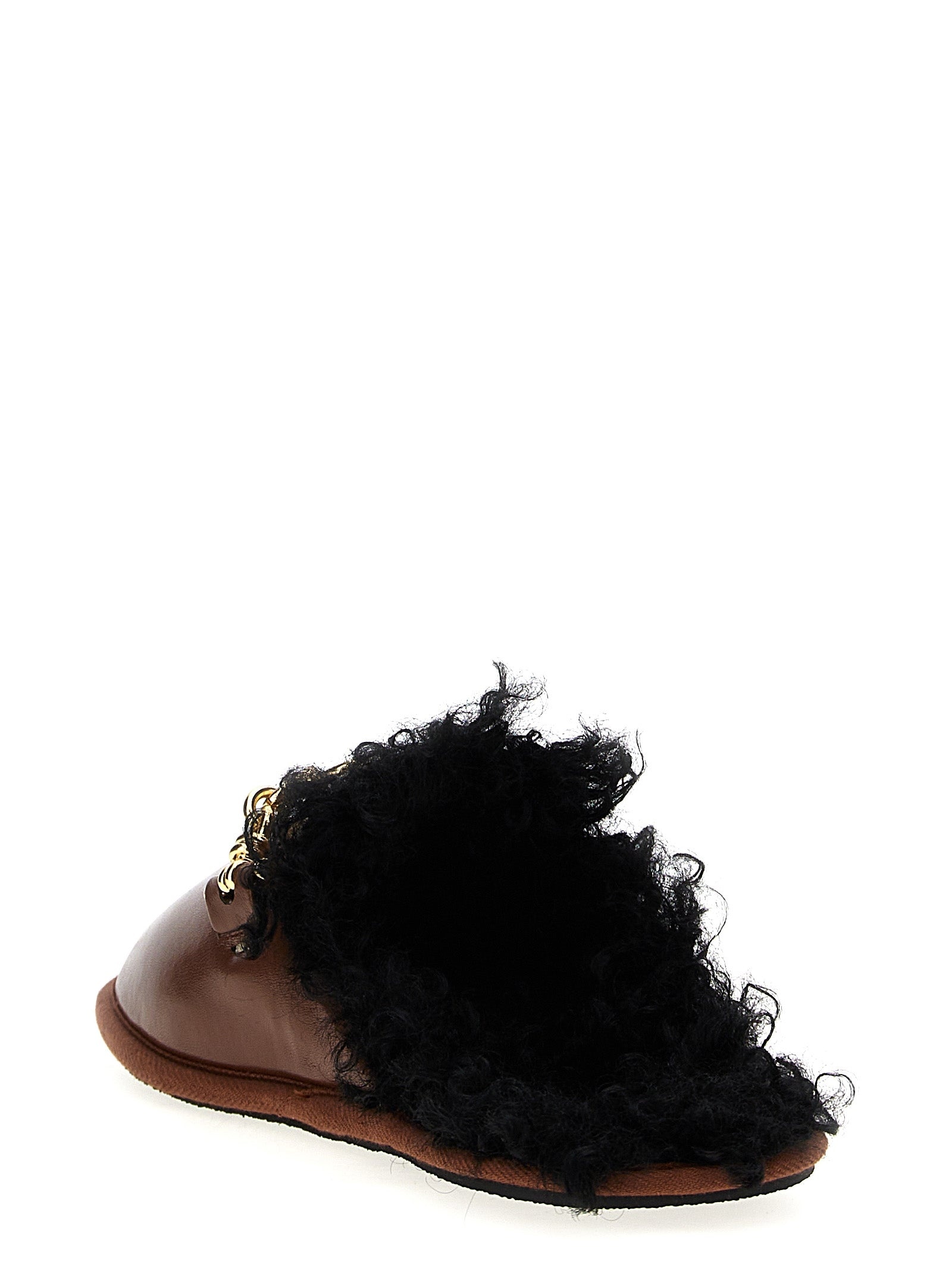Backless Ryder Flat Shoes Brown - 3