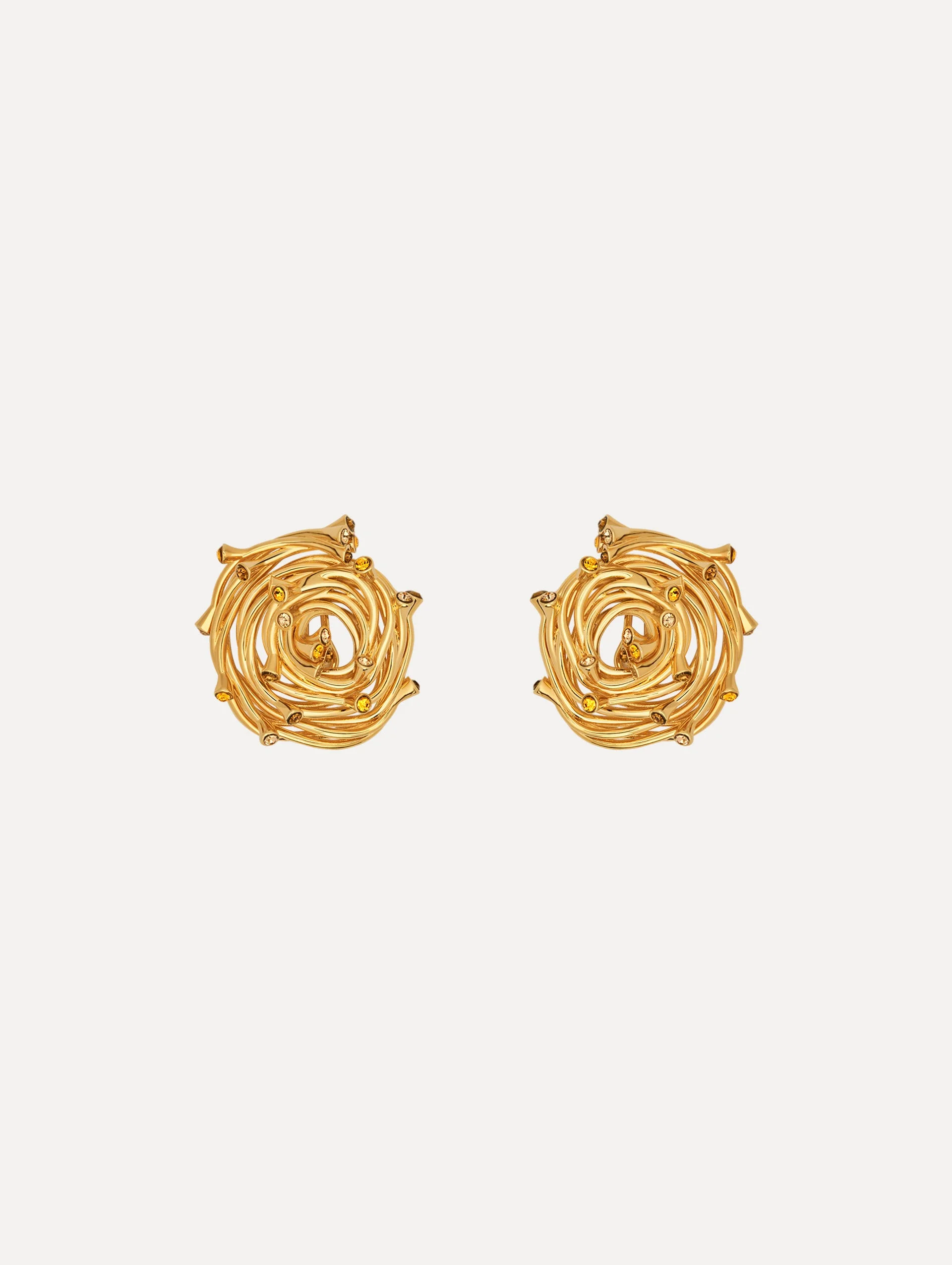 RHINESTONE NEST EARRINGS - 1
