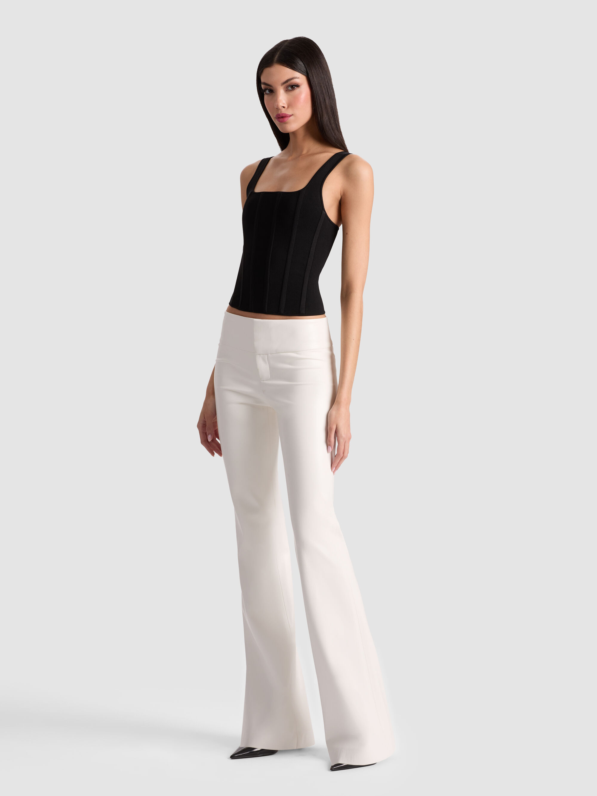OLIVIA VEGAN BOOTCUT PANT - 5