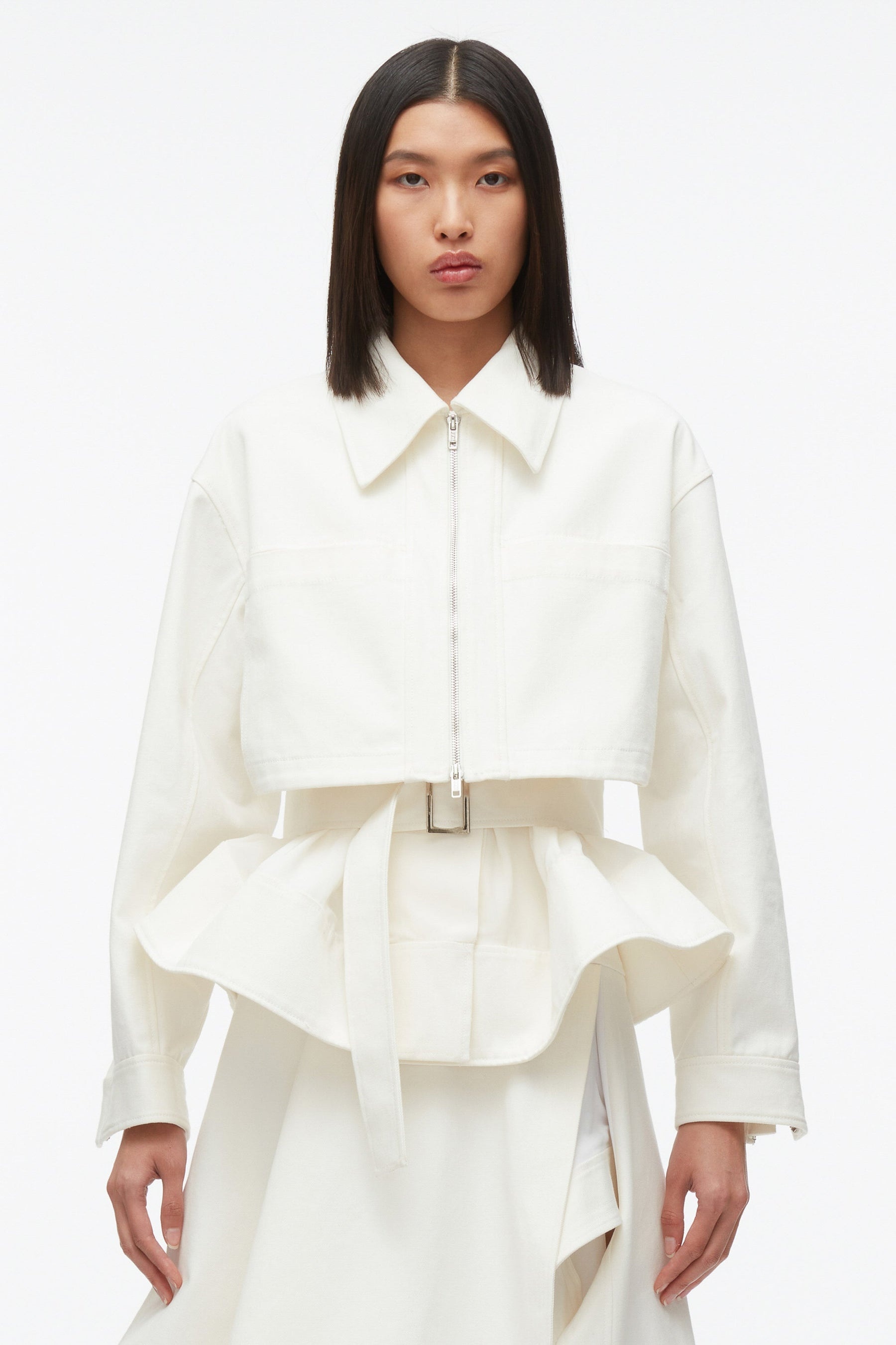 Belted Flounce Utility Jacket - 3