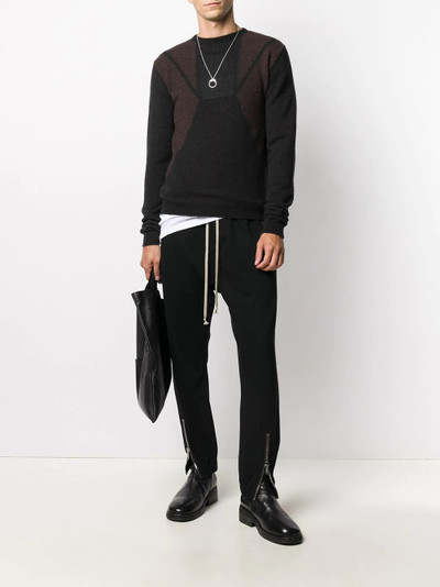 Rick Owens intarsia knit crew neck jumper  outlook