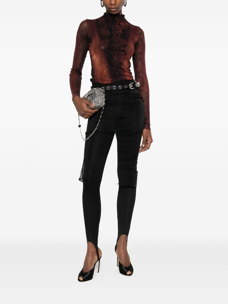 Jean Paul Gaultier snakeskin high-neck T-shirt outlook
