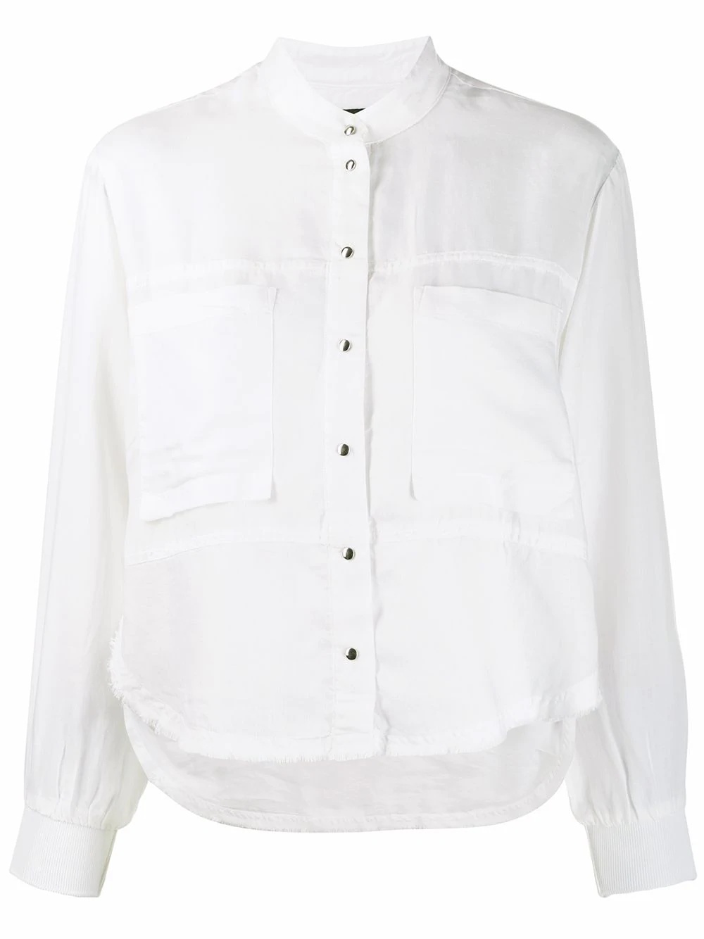 fluid shirt with knitted detail - 1