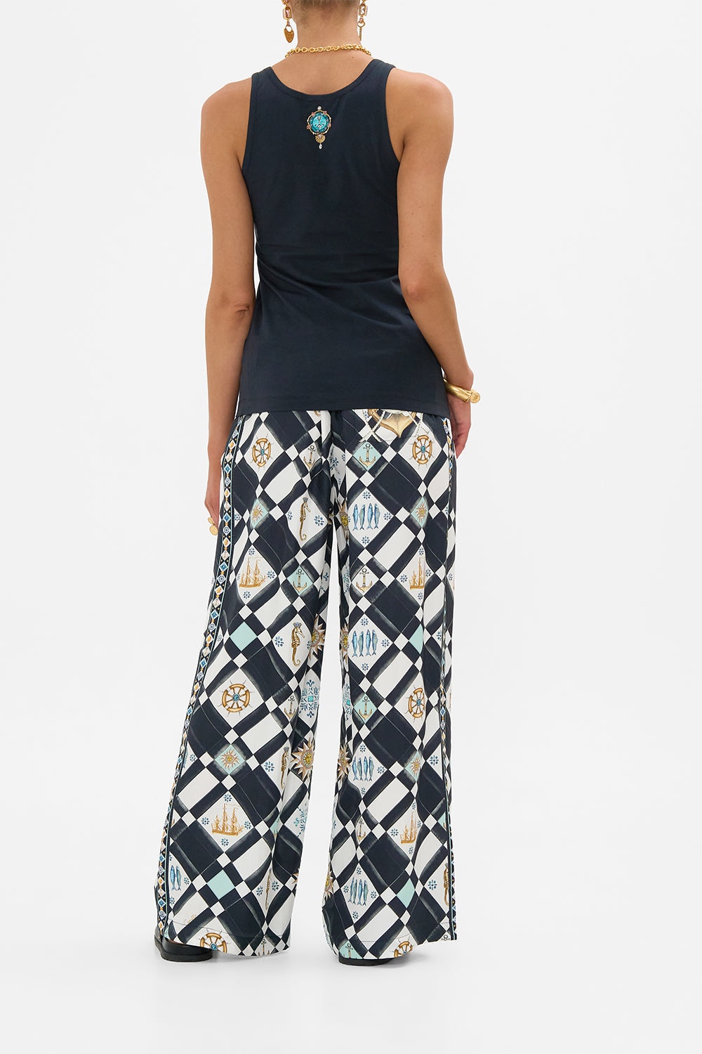 BUTTON FRONT LOUNGE PANT - 3