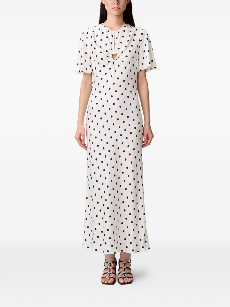 Claudie Pierlot polka-dot cut-out maxi dress outlook