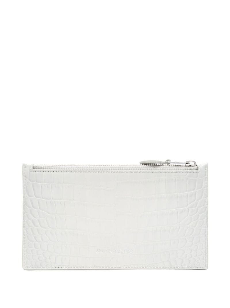 crocodile-effect leather purse - 2