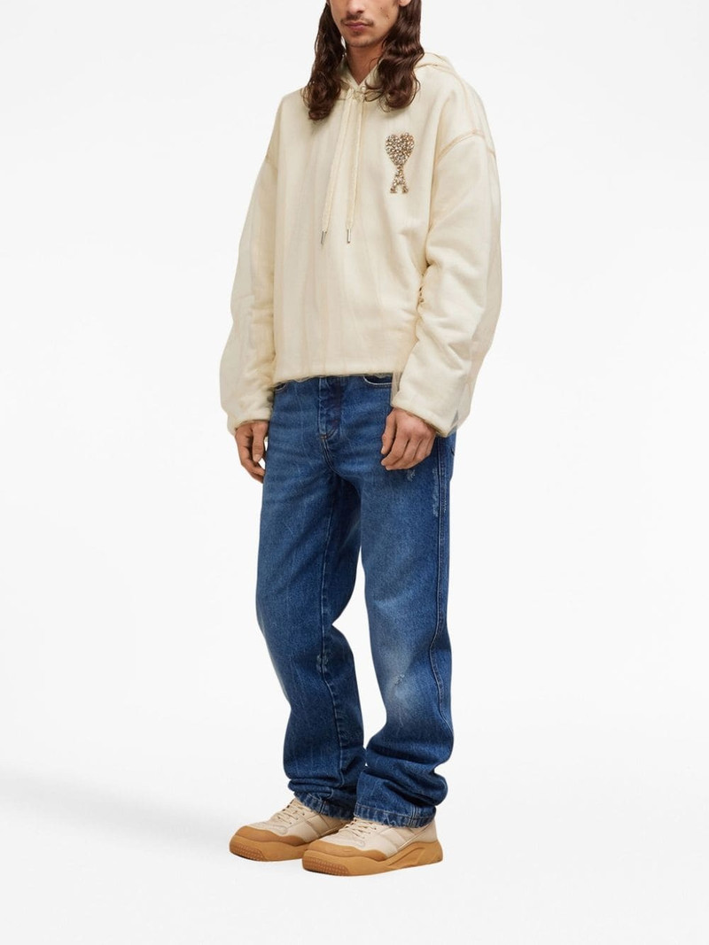 AMI Paris Ami de Coeur tulle hoodie outlook