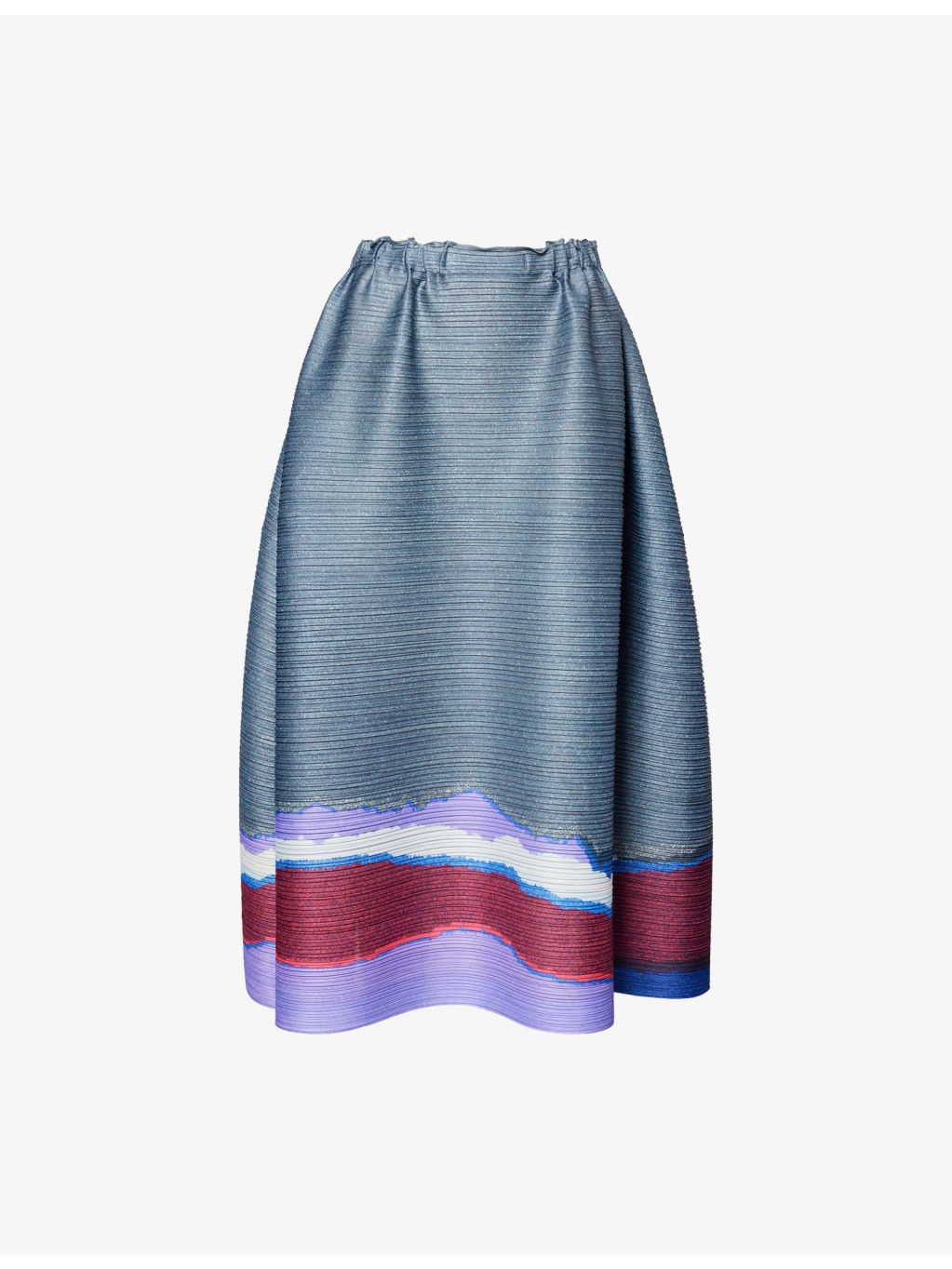 Grainy Colours Knitted Midi Skirt - 1