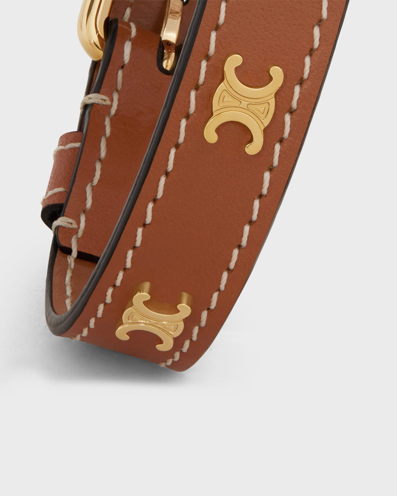 Les Cuirs Celine Bracelet in Calfskin and Brass with Gold Finish 4