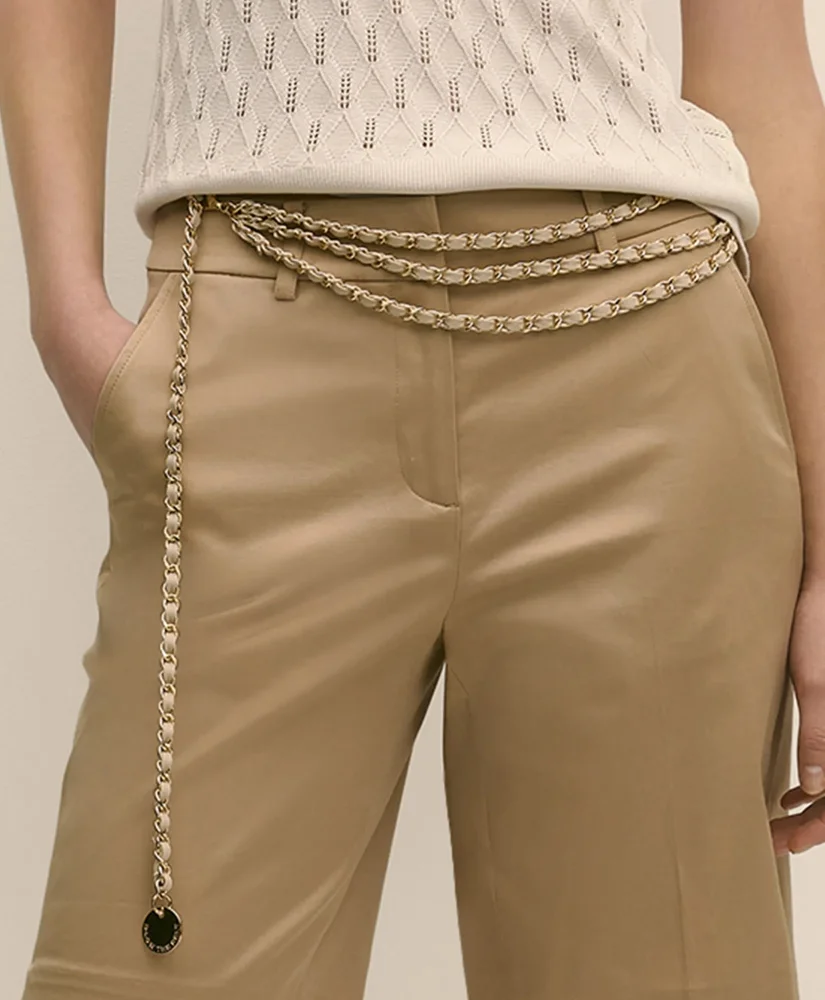 B-Low the Belt Gold-Tone Chain & Leather Waist Belt - 1